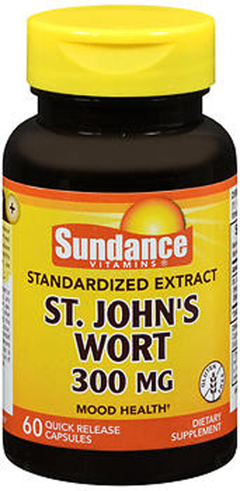 Sundance Vitamins Standardized Extract St. John’s Wort Capsules 300 mg 60 Count