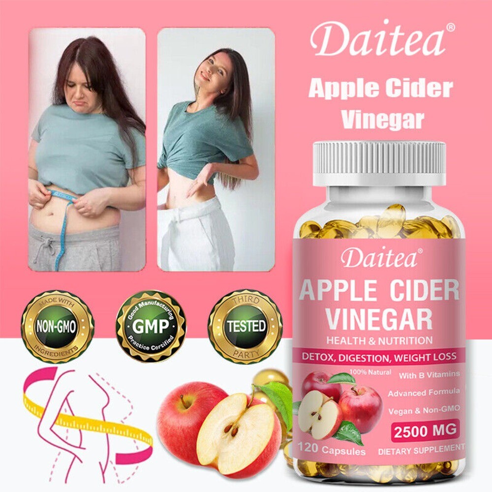 Apple Cider Vinegar Capsules Improve Metabolism Increase Energy 120 Pills US