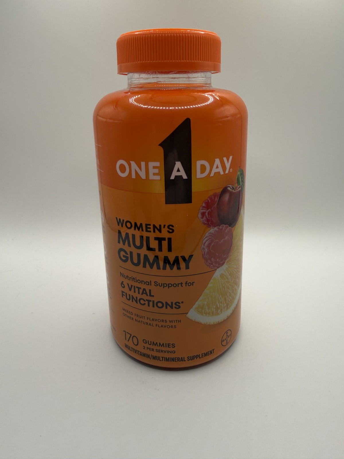 One A Day Women’s Multi Gummy 6 Vital Function Mixed Fruit 170 Gummies – New