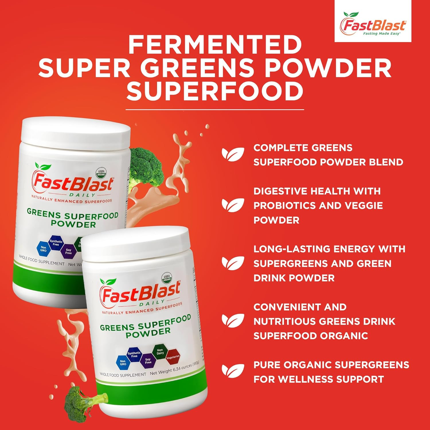 Organic Super Greens Powder with over 30 Superfoods, Daily Greens Supplements wi