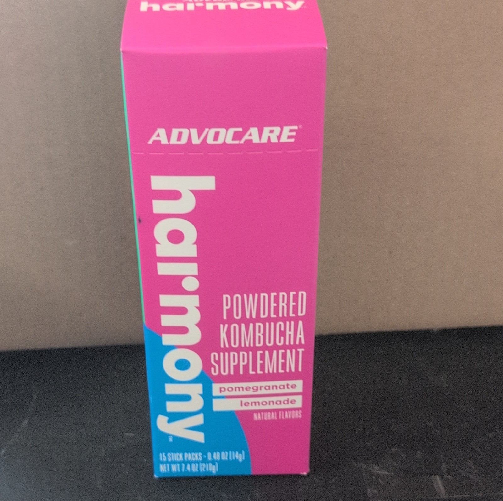 AdvoCare Harmony Kombucha Powder Pomegranate Lemonade 15 Pack Immune Support