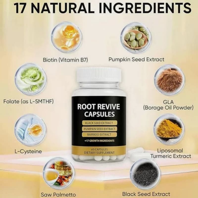 Root Revive Capsules for Hair Growth, & Boosts Hair Nourishes Thinning Hair