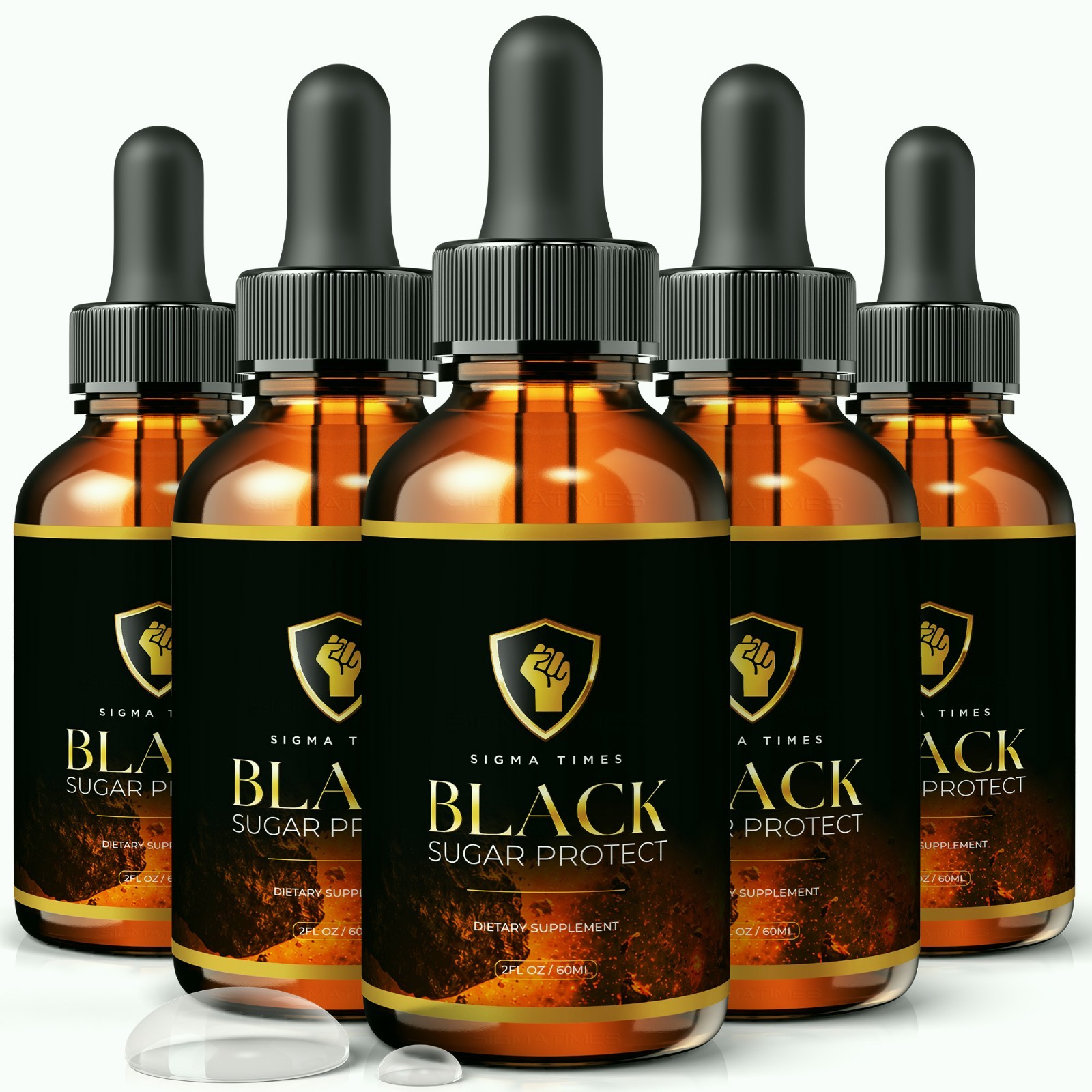 Black Sugar Protect Drops, For Healthy Blood Support & Circulation – 5 Pack