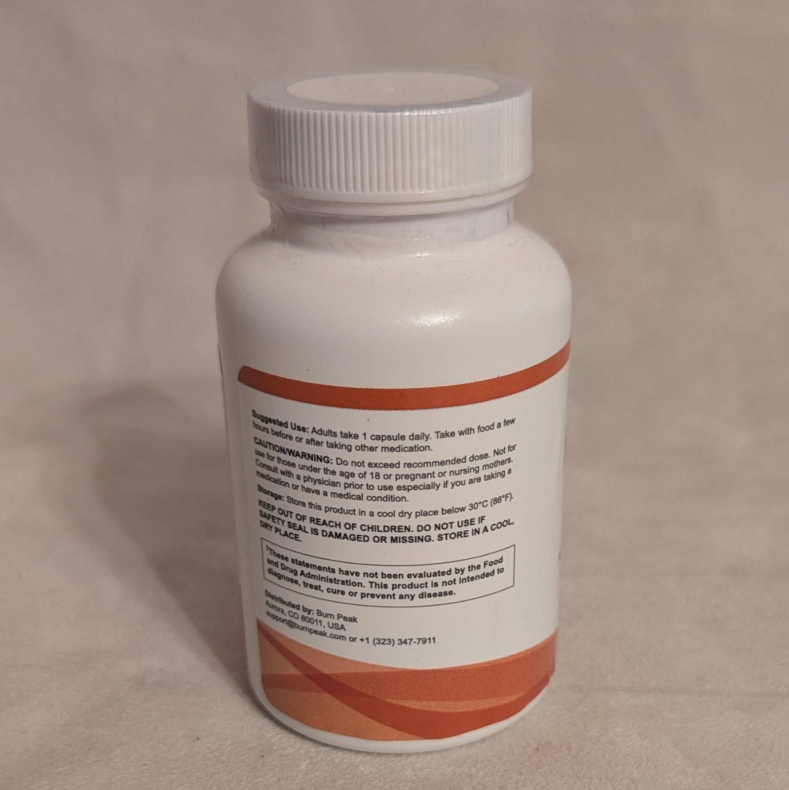 Burn Peak Advanced Weight Loss Support Supplements 30 Capsules Exp 10/28