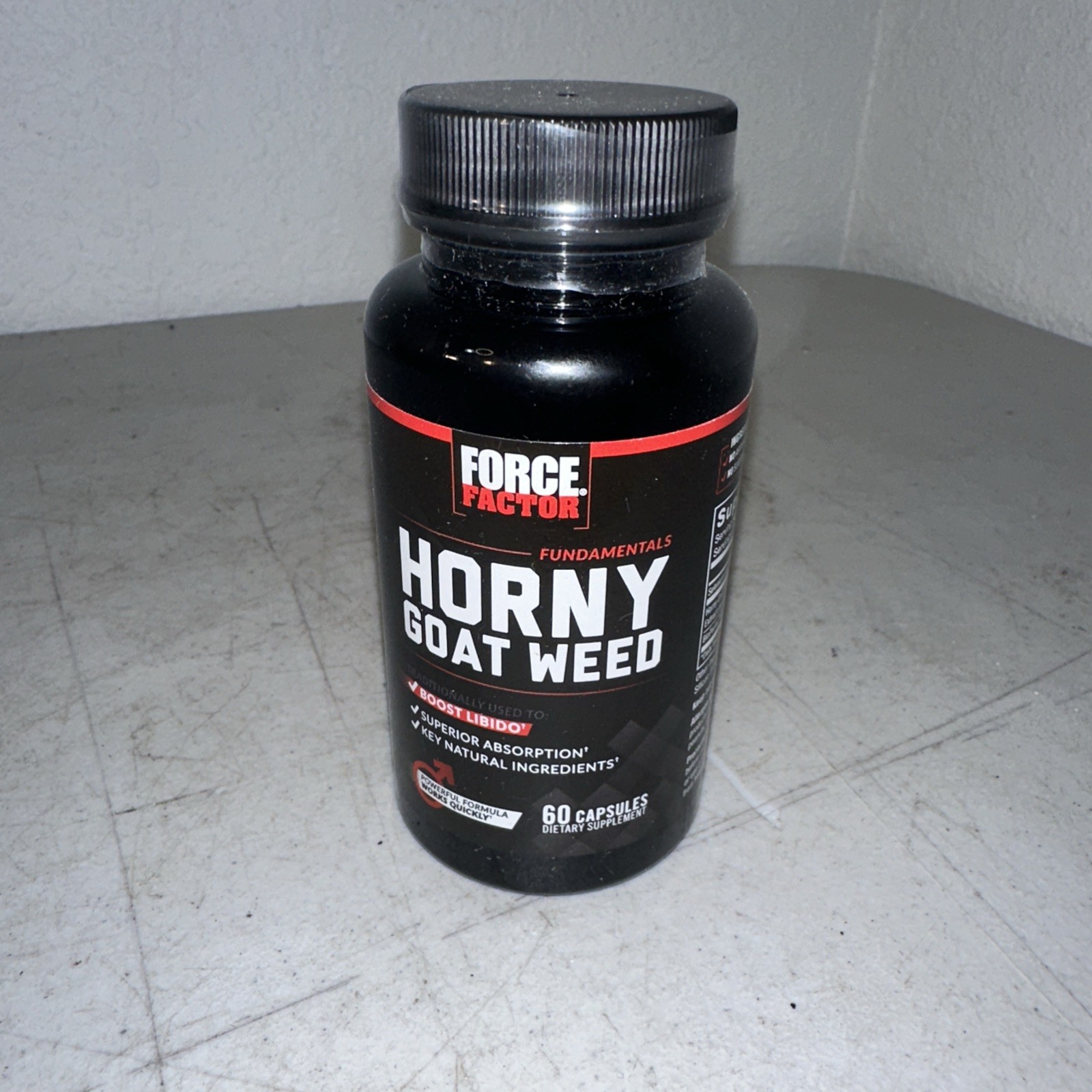 Force Factor – Horny Goat Weed with Black Pepper 750 mg~60 Capsules Exp 02/28