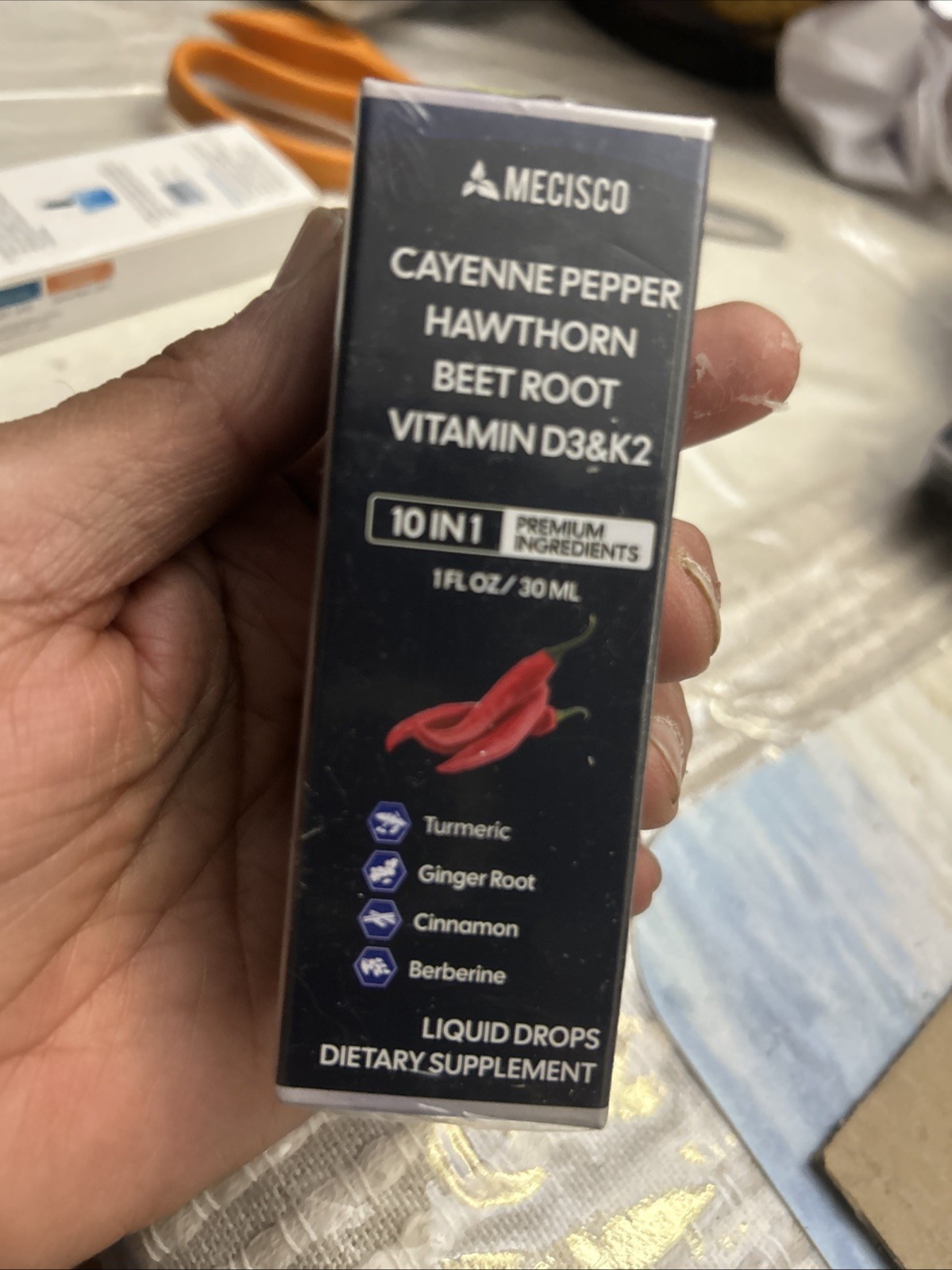 3 X Mecisco Cayenne Pepper Hawthorn Beet Root D3 K2 Liquid Drops 1 oz Supplement