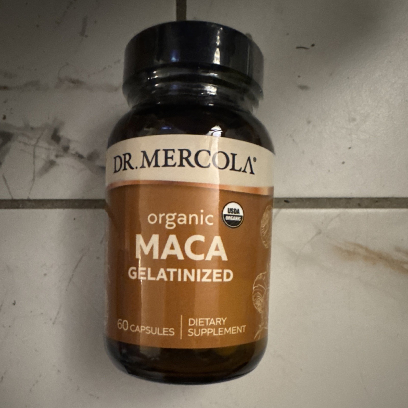 Dr. Mercola Organic Gelatinized Maca 1000mg 60 Capsules EXP 06/2026