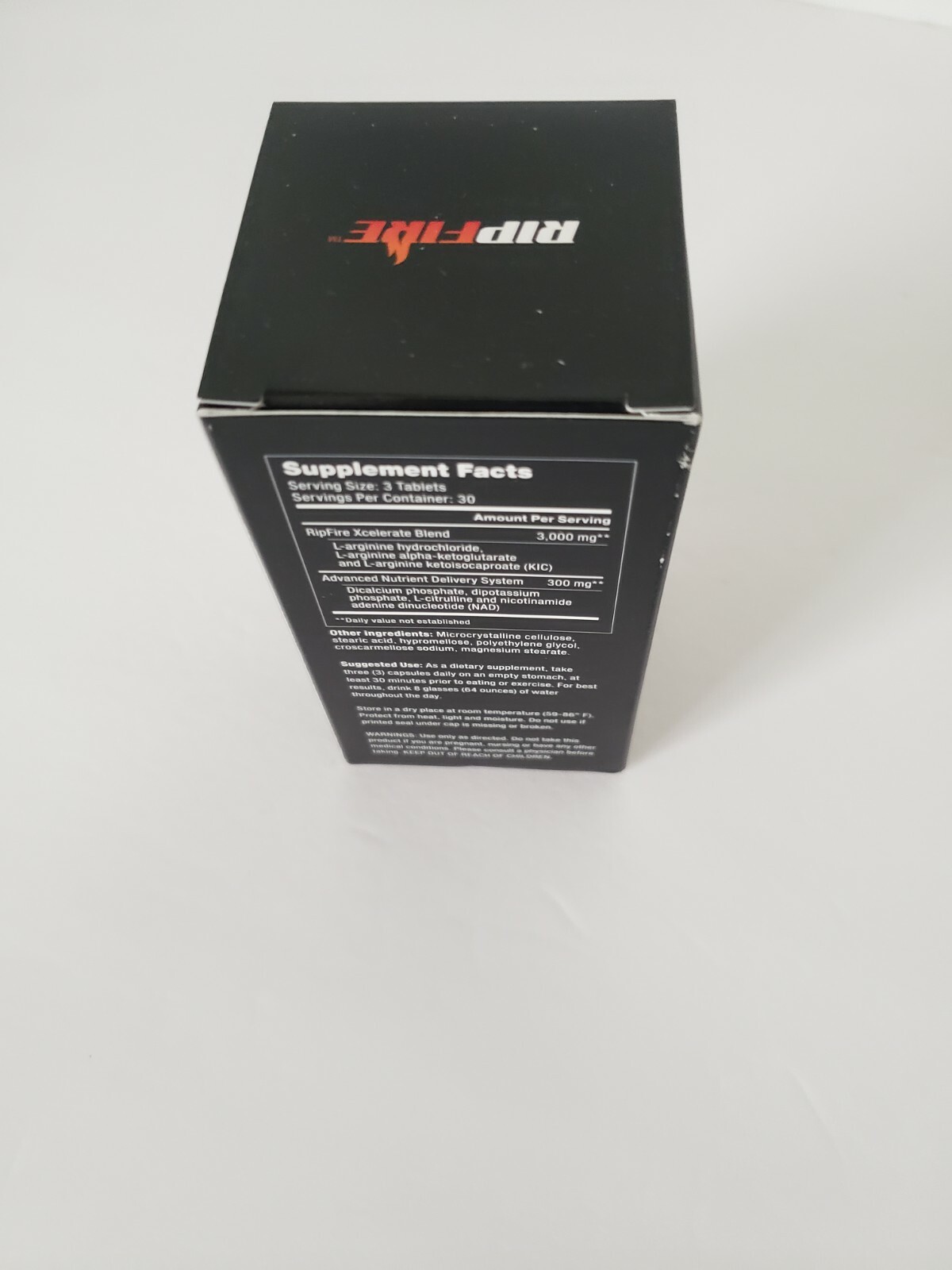 RipFire Xcelerate Pre-Workout Muscle Energy Burn Supplement NEW 90 Tablets L13