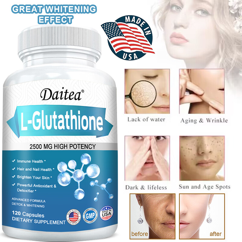 L-Glutathione 2500mg Capsules Detox Strong antioxidant Anti UV radiation