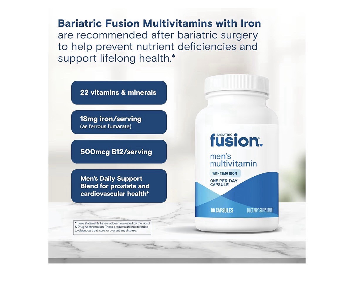 Bariatric Fusion Men’s Multivitamin One Per Day with Iron 90 Capsules