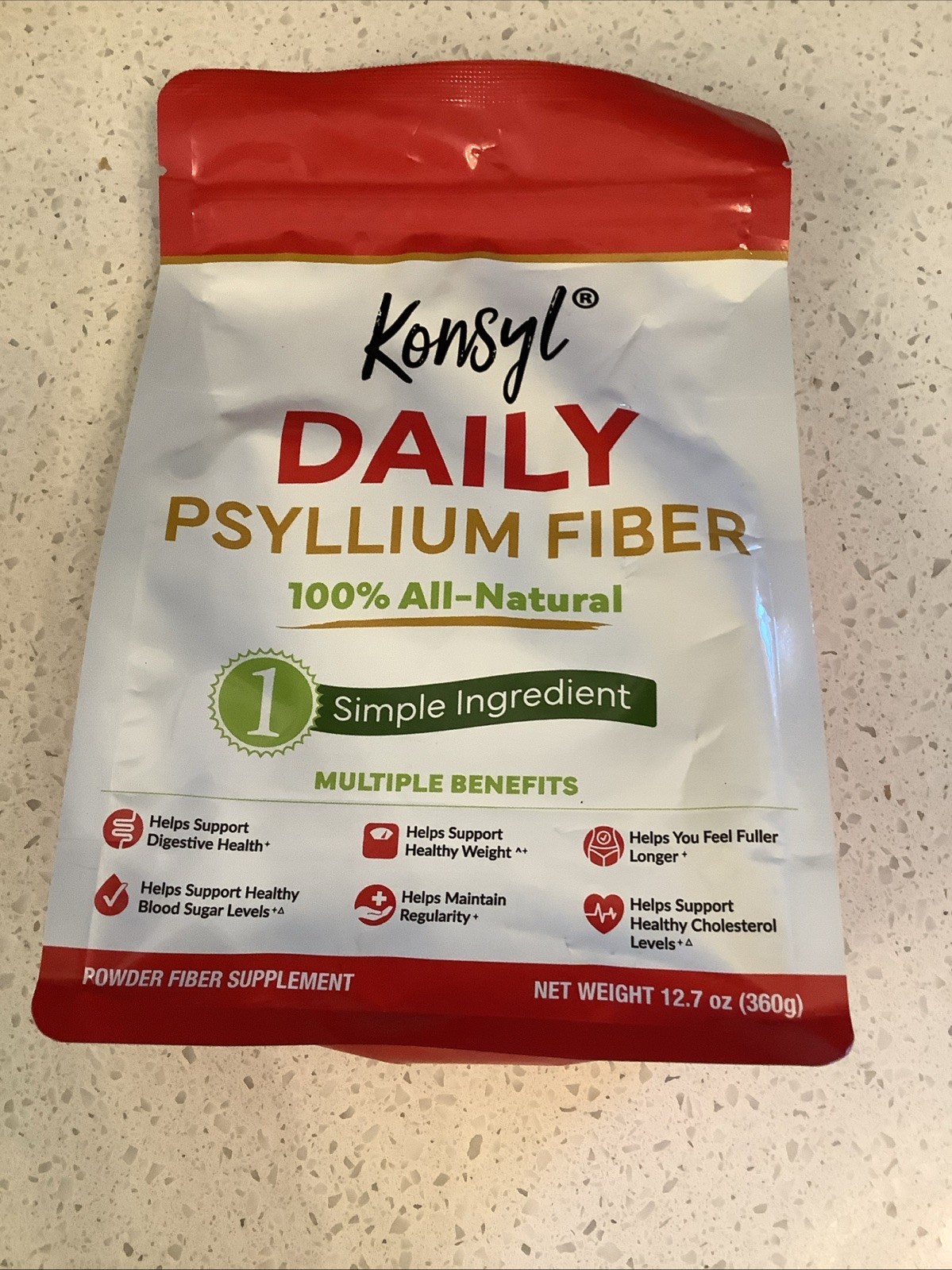 NEW Konsyl Daily Psyllium Fiber Powder supple 12.7 oz 60 Servings Exp 5/28