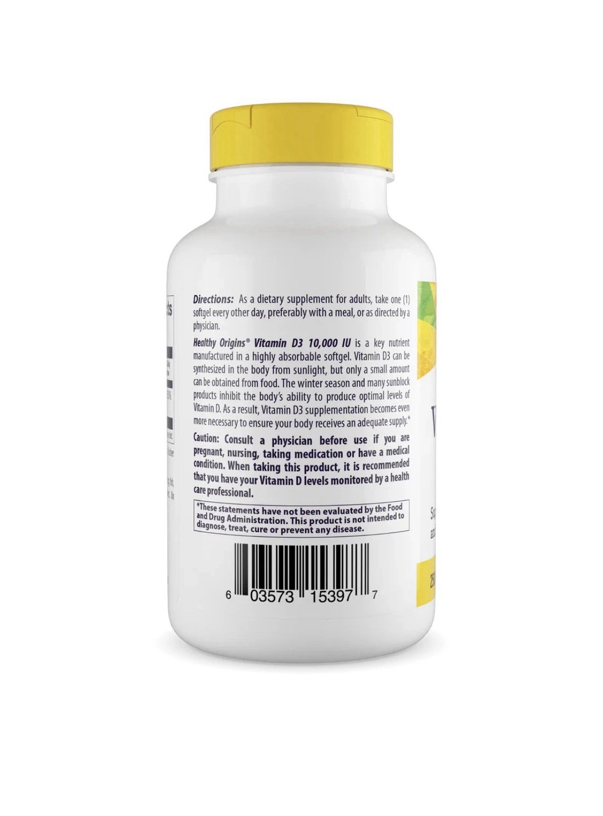 Healthy Origins Vitamin D3 10,000 IU (250 mcg) | 360 Softgels Exp 8/28