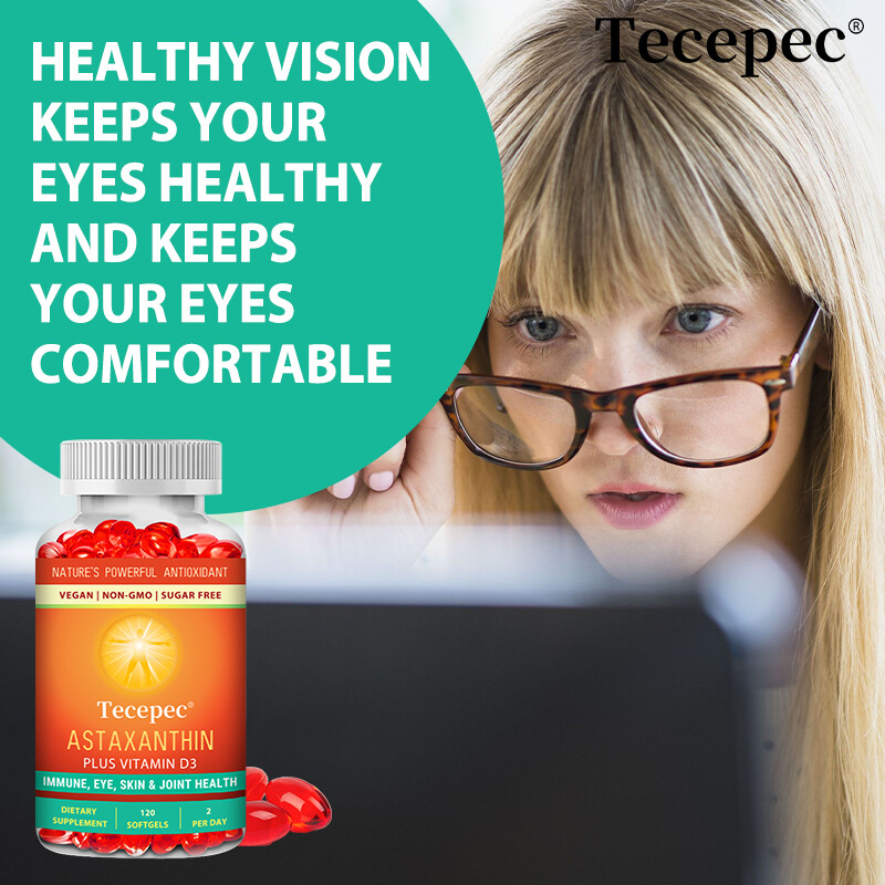 Astaxanthin 12mg Softgels – Supports Eye, Skin, Joint & Immune System Health