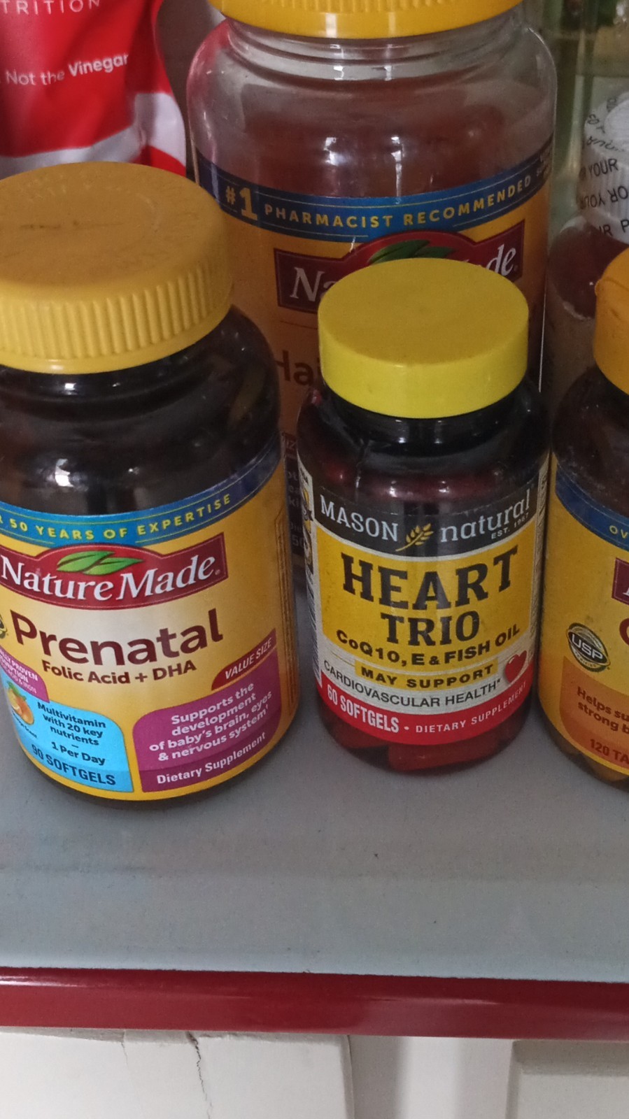 5 bottles Nature Made Prenatal+DHA, Mason CoQ10+Fish Oil, Kuenking Keto Gummies