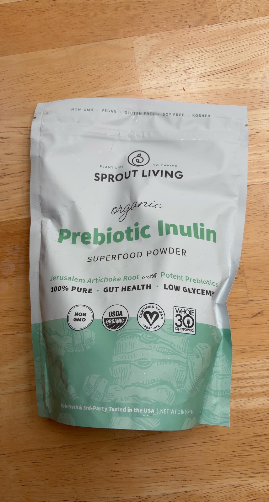 Sprout Living Organic Prebiotic Inulin 1lb Exp. Nov-2026