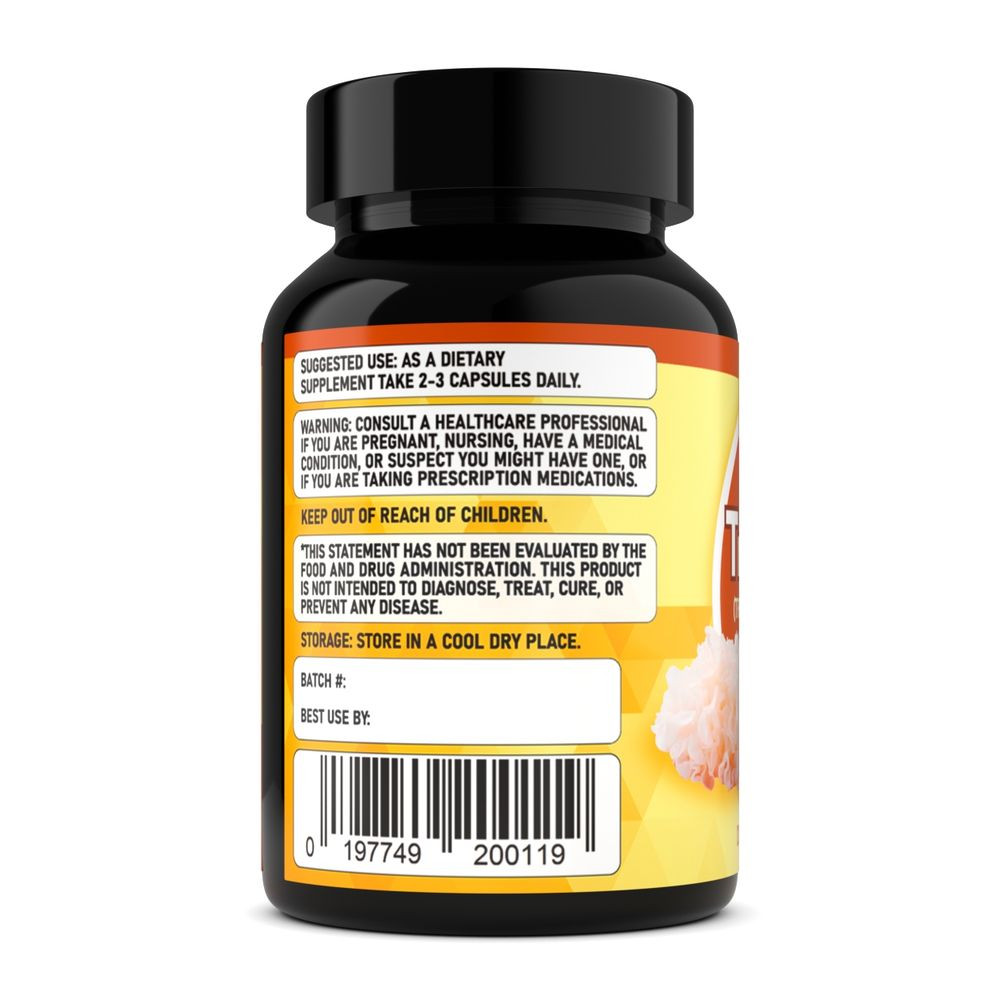 Tremella Extract – Only Fruiting Bodies, Over 30% Beta-Glucans, 90 caps