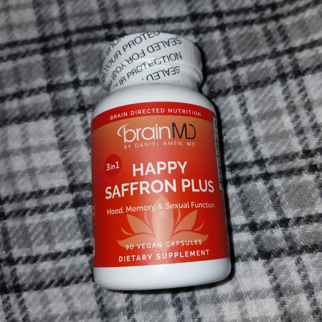 brainMD Happy Saffron Plus 3-in-1 Mood Support Vegan Gluten-Free 90 Caps