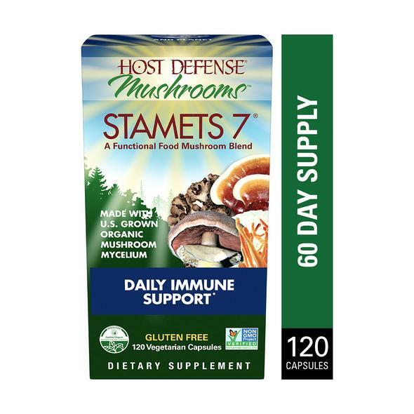 Host Defense Stamets 7 120 Capsules Organic Immune Support Fungi Perfecti