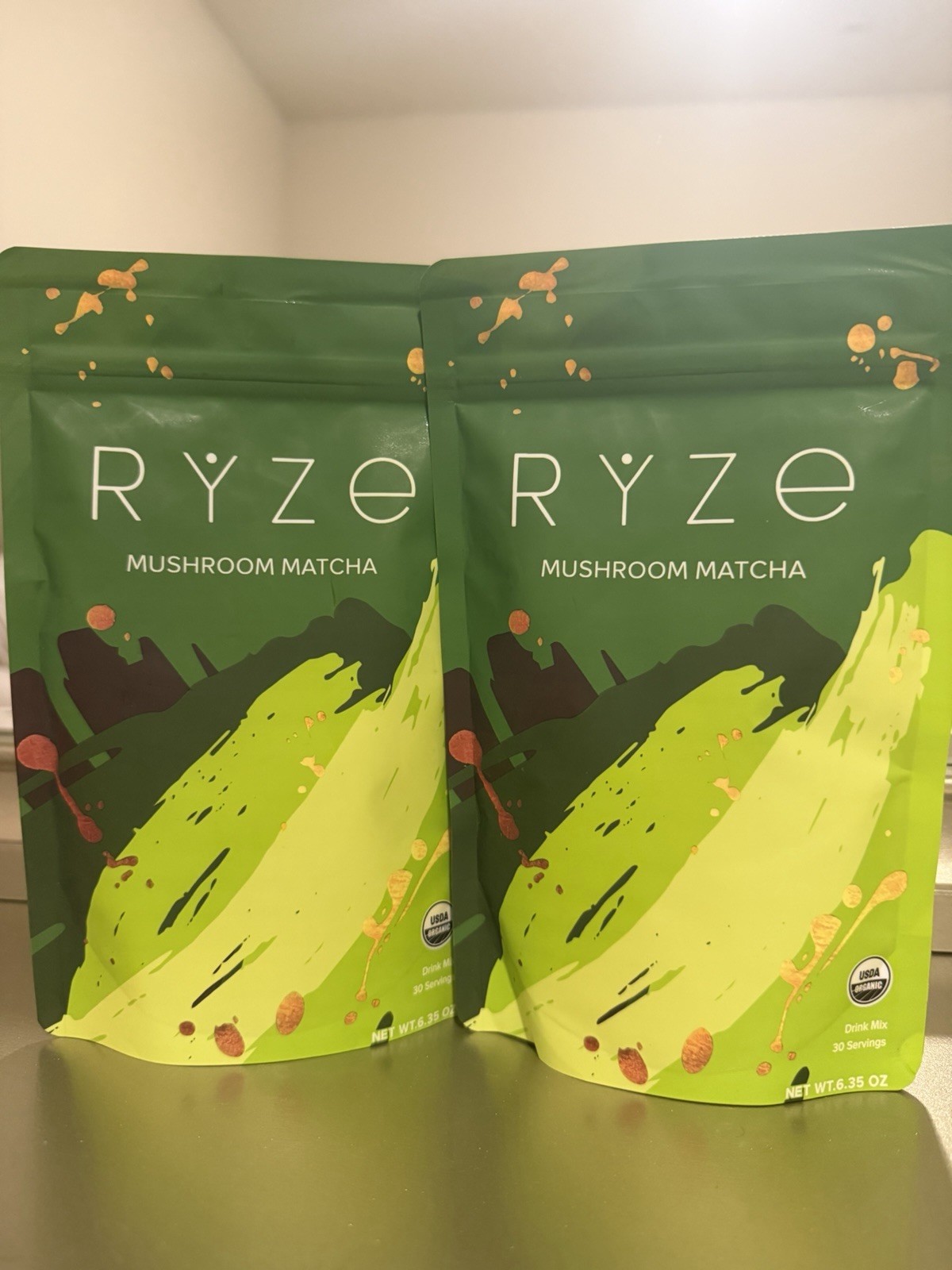 Ryze Organic Mushroom Matcha 2 Pack – 30 Servings Each .