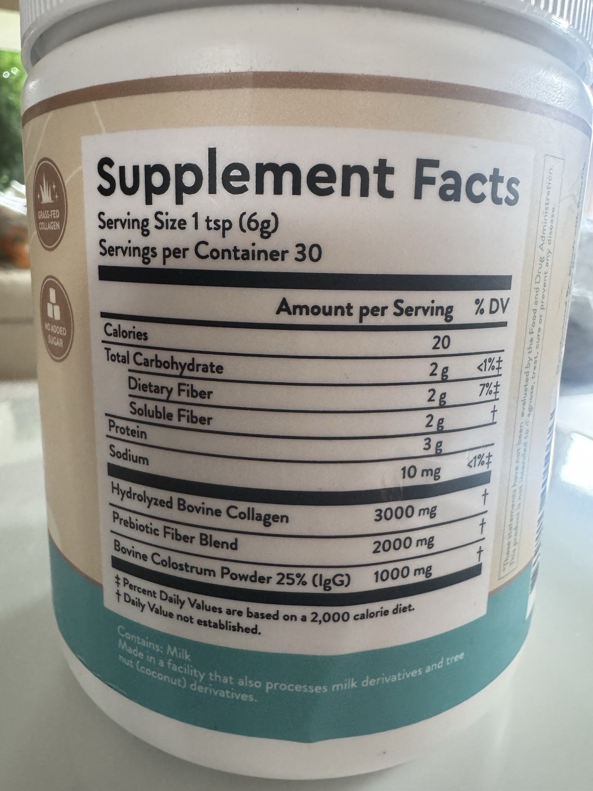 NEW *2 Pack* Blends With Benefits Colostrum + Collagen Peptides Unflavored