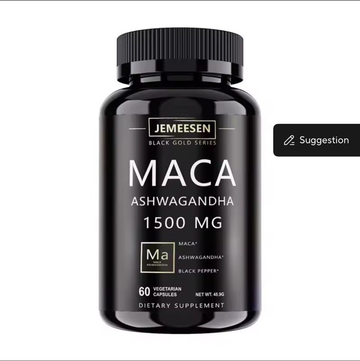 JEMEESEN Maca Ashwagandha Black Pepper 1500mg 60 Capsules Men’s Well-Being
