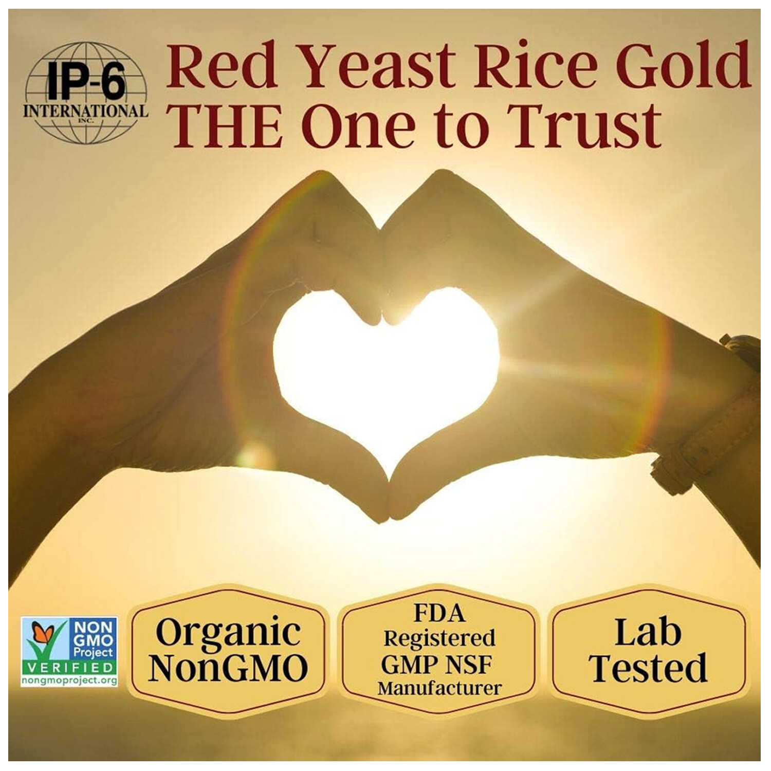 IP-6 International Red Yeast Rice Gold, 600 mg, 120 Vegetarian Capsules