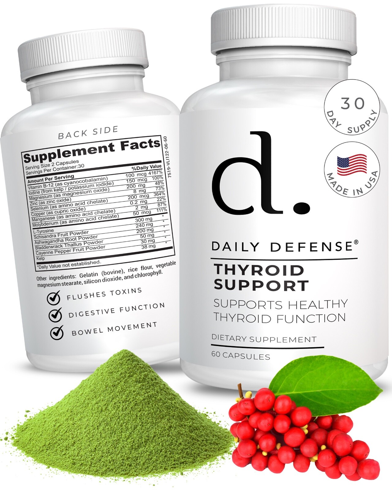 Daily Defense Thyroid Support 60 capsules