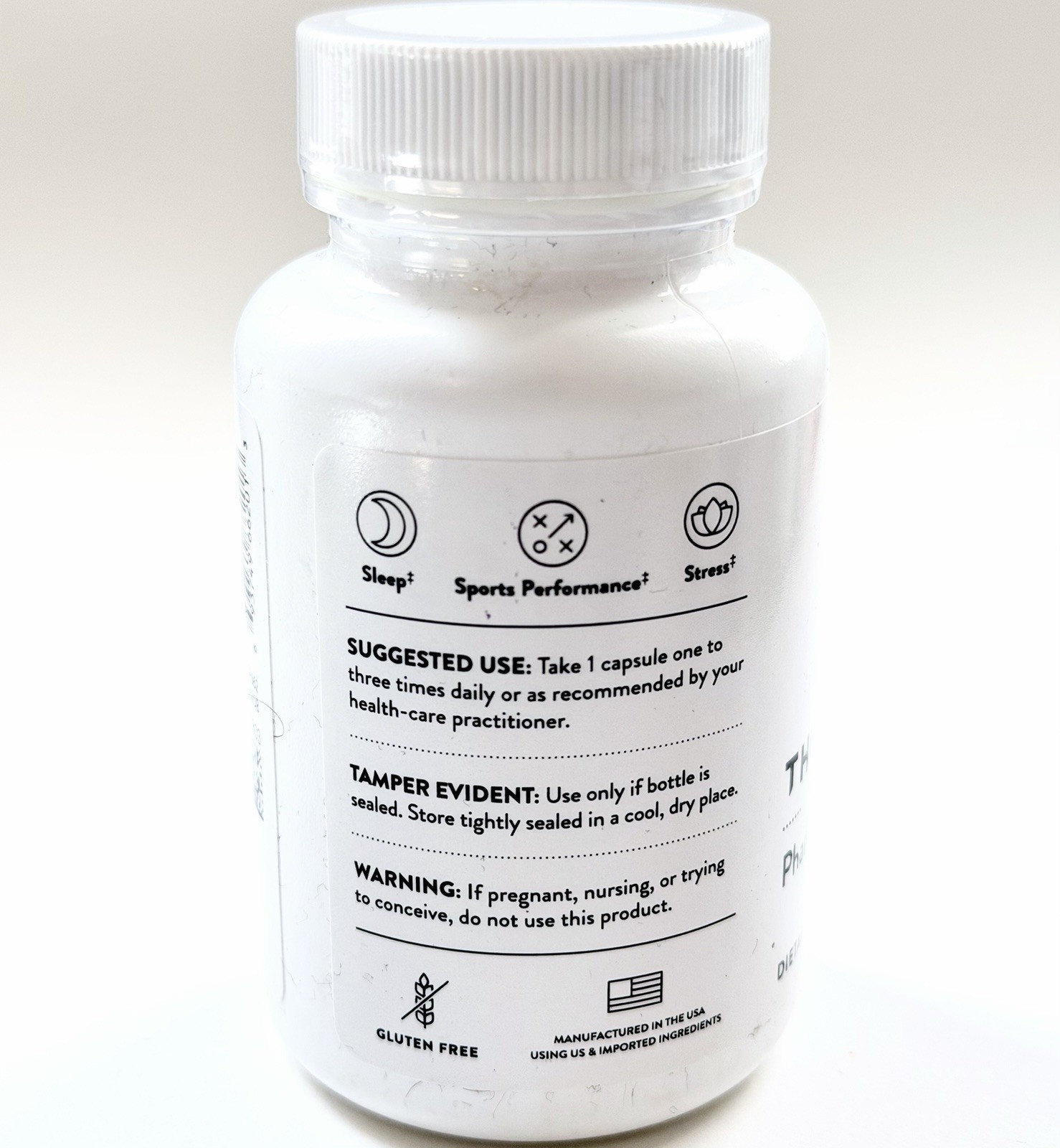 Thorne PharmaGABA-250 GABA 250mg 60 Capsules Gluten-Free EXP 01/2027