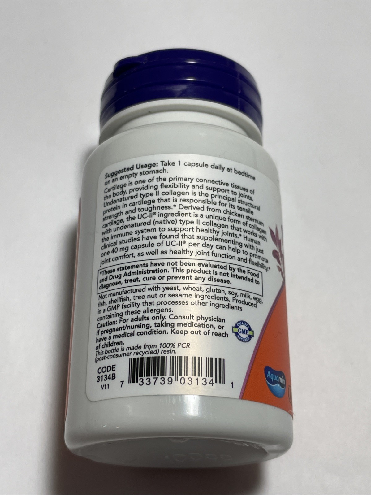 (NEW) NOW FOODS UC-II For Joint Health Type II Collagen 60 Capsules EXP:4/28