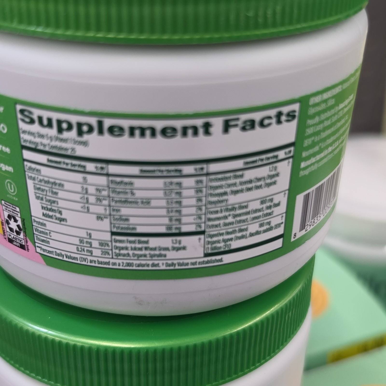 Amazing Grass Sweet Greens Summer Berry Probiotic Powder Gluten Free 4.4 oz