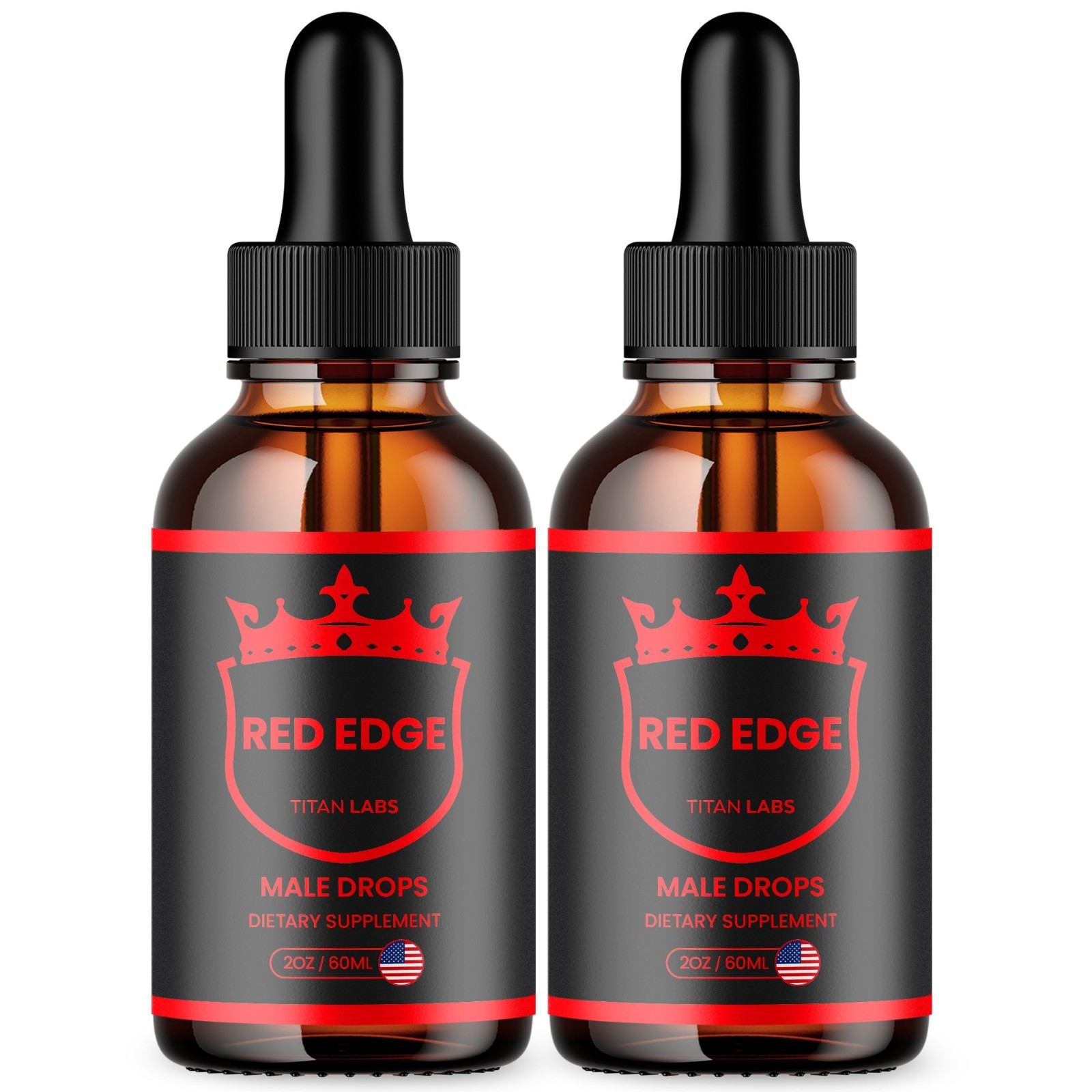 (2 Pack) Red Edge Male Support Drops Advanced RedEdge Supplement 60 Servings