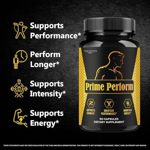 Valdivia Prime Perform 180 Capsules 3 Pack Men’s Health Supplement Made in USA