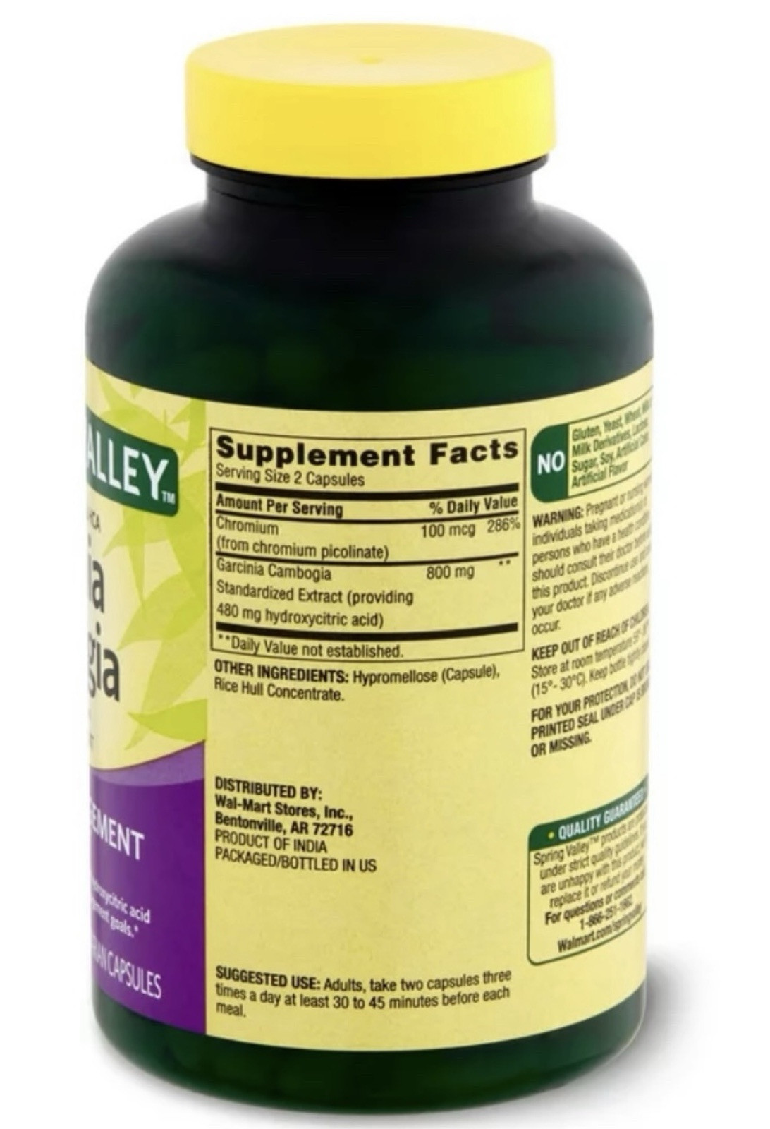3 Bottles of Spring Valley Garcinia Cambogia 90ct Each bottle. Plus 7 Day Cont
