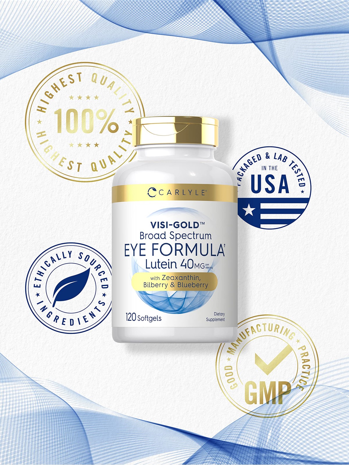 Carlyle Eye Health Supplement | 120 Softgels | with 120 Count (Pack of 1)