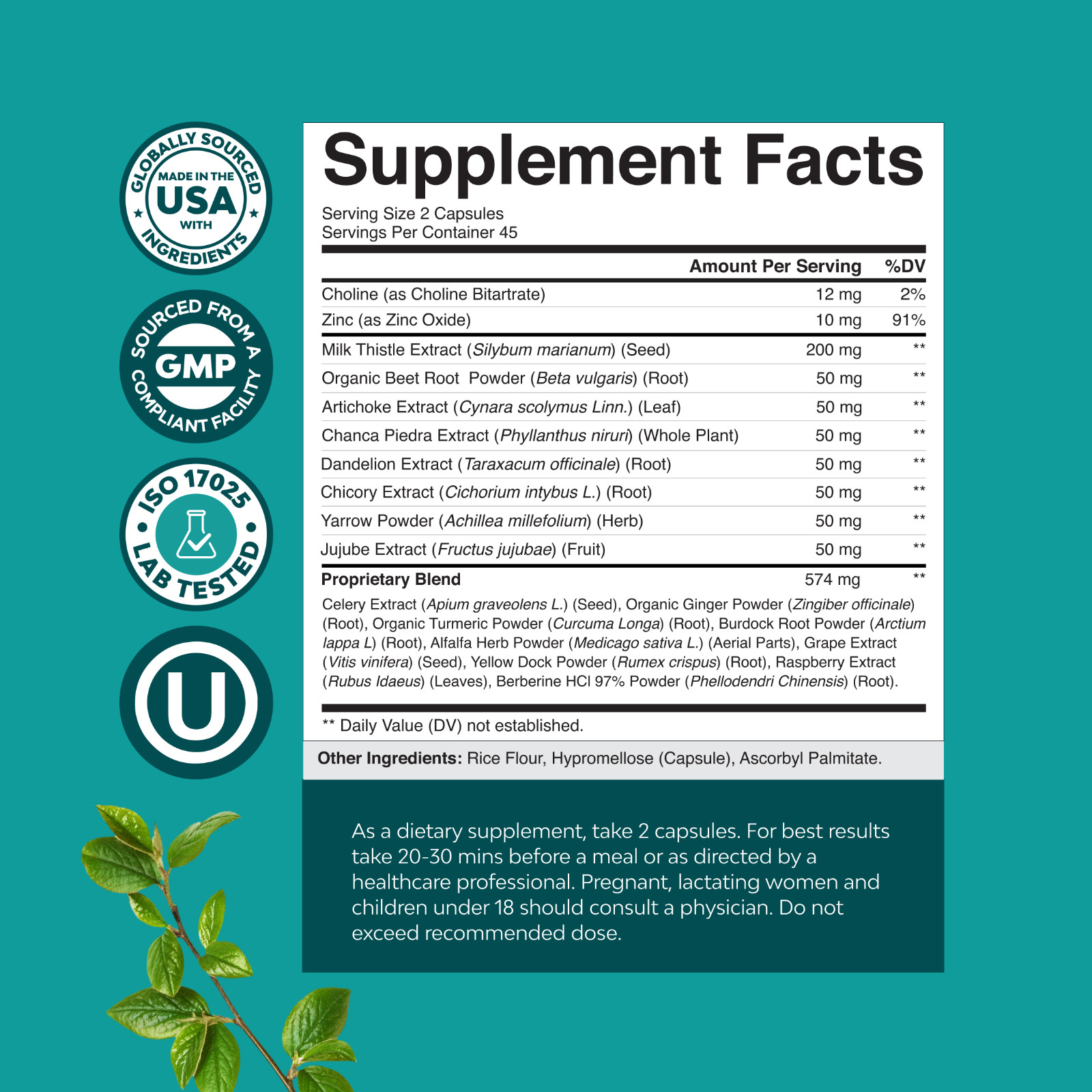 Liver Cleanse Detox & Repair Formula – Herbal Liver Support Supplement
