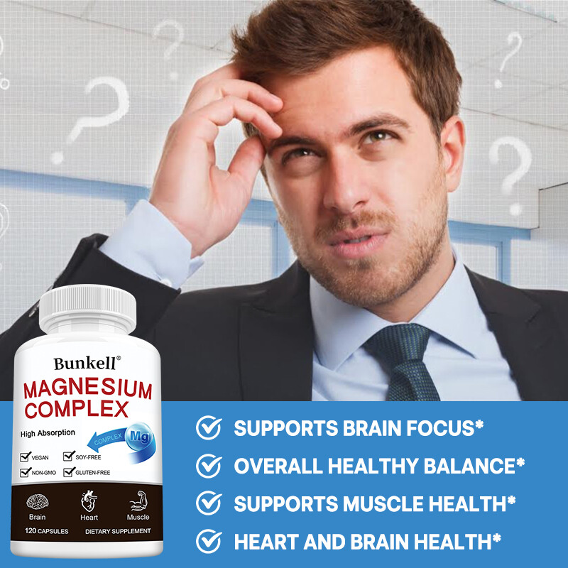 Magnesium Complex High Absorption Supplement Magnesium Glycinate Citrate Malate