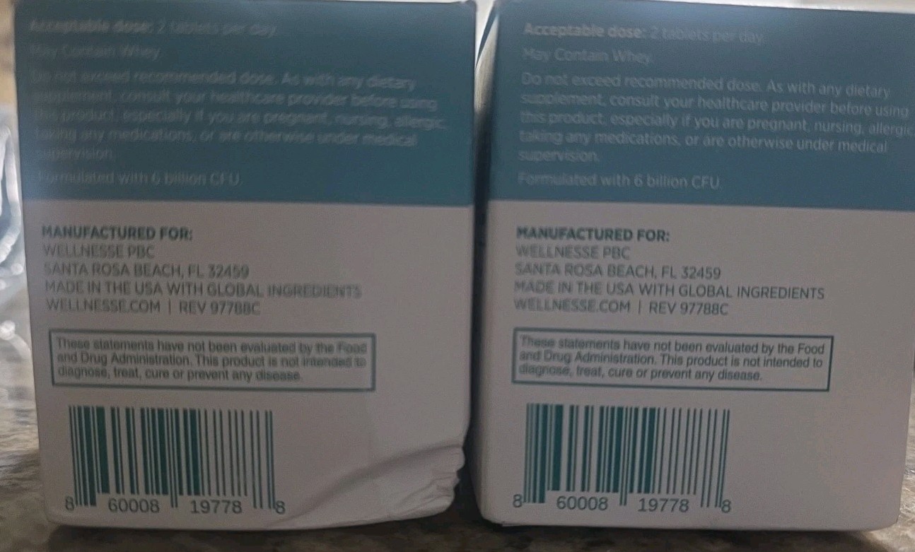 (2 Pack) Wellnesse Oral Probiotic Mints With Hydoxyapatite Peppermint Bad Breath