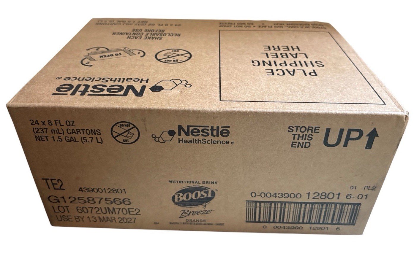 Nestle Boost Breeze Nutritional Drink Orange 8 oz- Case of 24