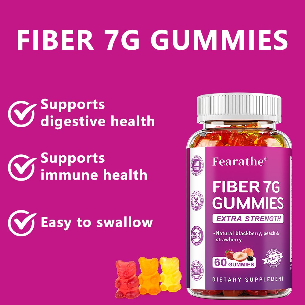 Fiber 7 G Gummies Supports Digestive Immune System Gut Flora Health 60 Pills