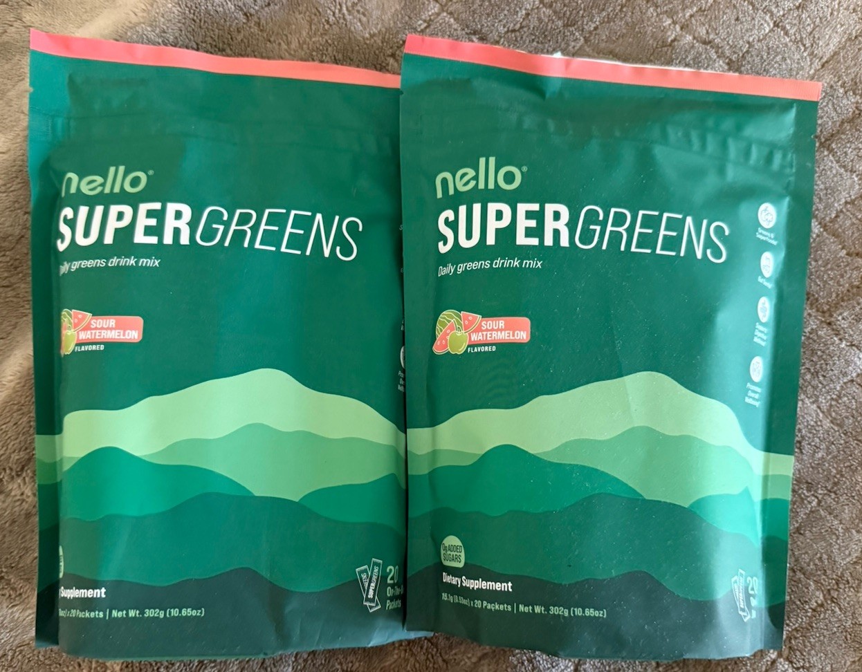 Lot Of 2 Nello Super Greens – Sour Watermelon