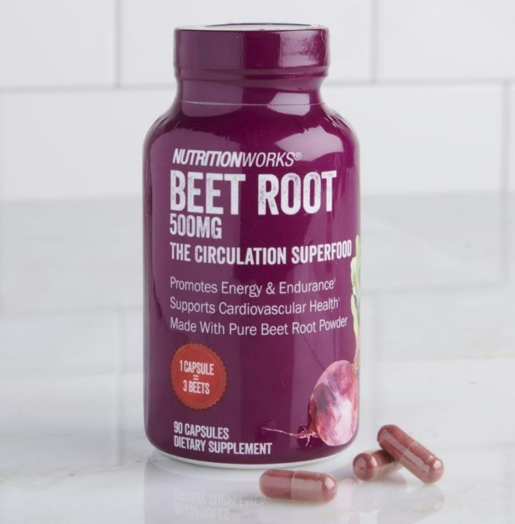 Nutritionworks® Beet Root Capsules The Circulation Superfood 90 Count (2 Pack)