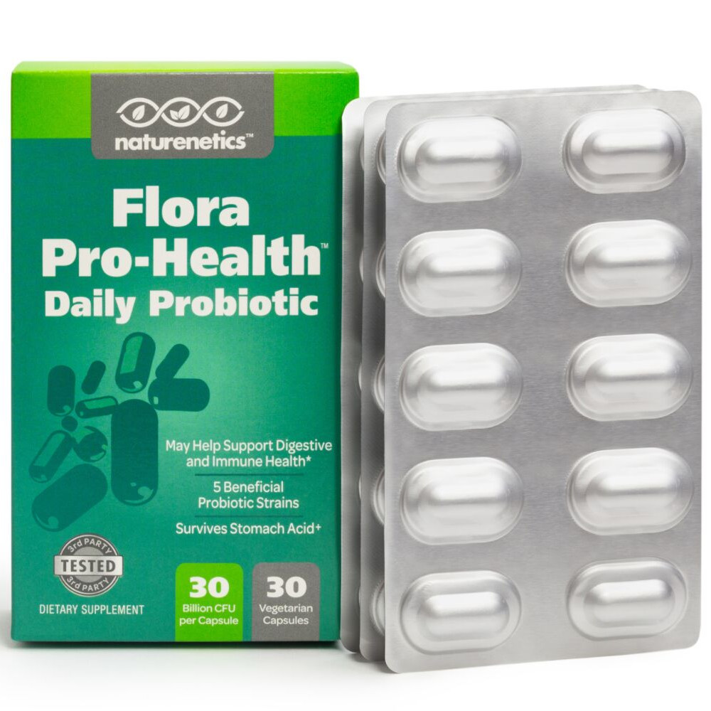 Naturenetics Flora Pro-Health Probiotics – No Refrigeration – Vegan – Tested