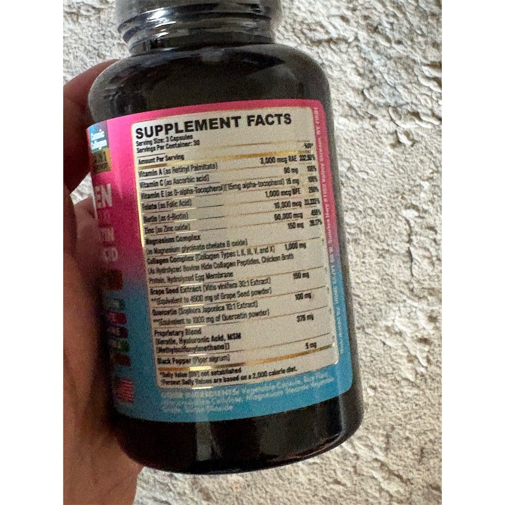 Zoyava Cosmic Collagen 14-in-1 Multi Collagen Capsules 100 Count Hair
