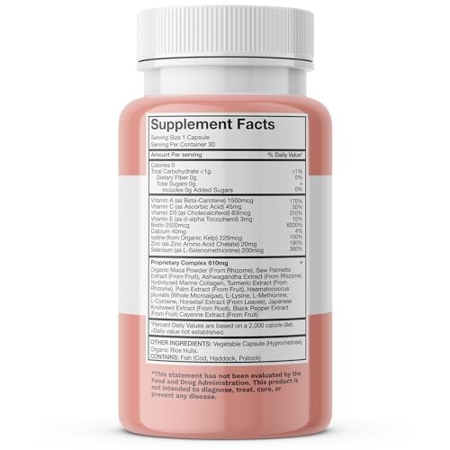Menopause Hair Growth Supplement for Women – 30 Capsules