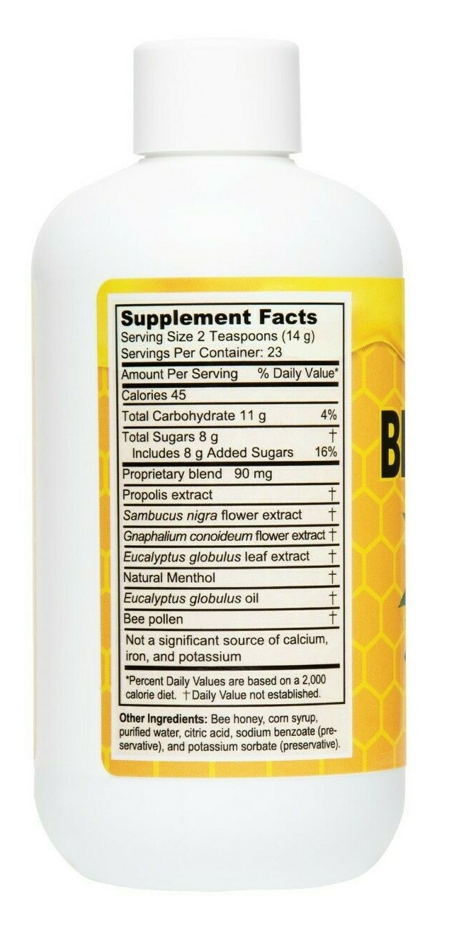 Broncosan Honey & Herb Syrup, Soothing & Refreshing, USA Made, 11.4 oz Exp. 2/27
