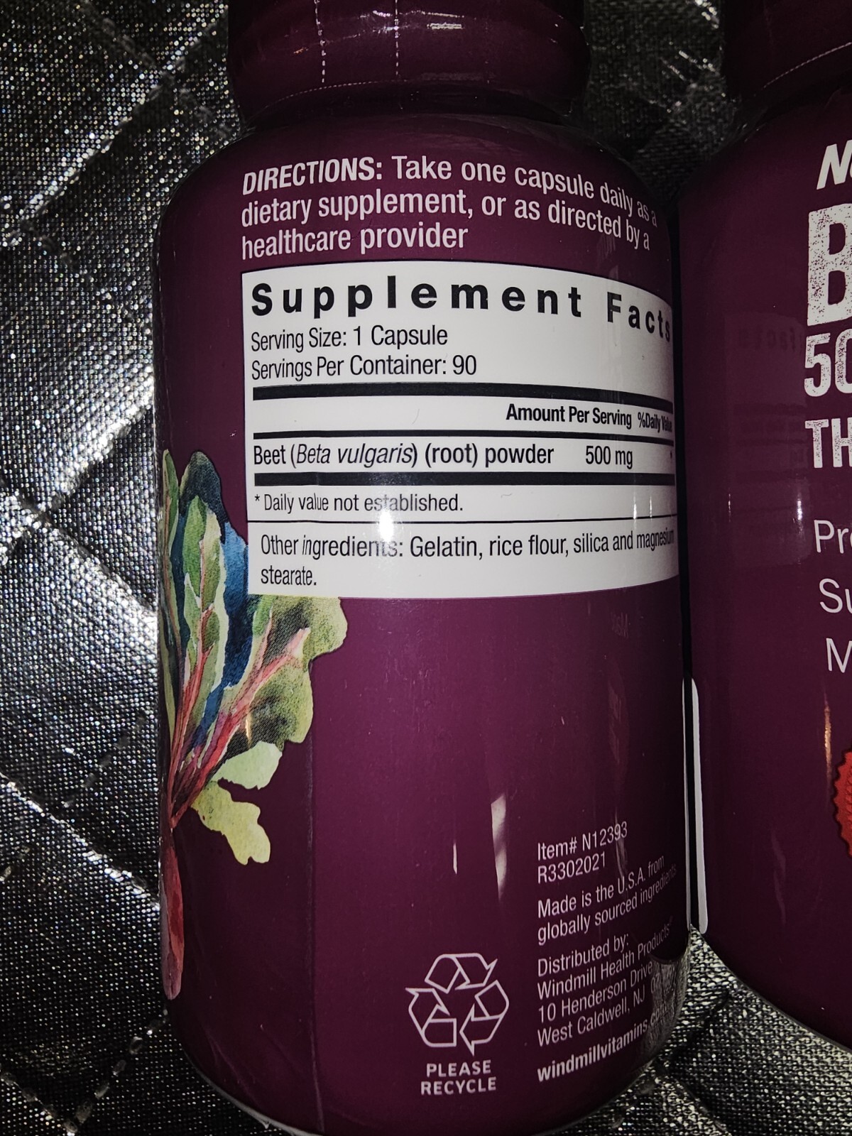 NutritionWorks ® Beet Root Circulation Superfood 90 Capsules 500mg Lot Of 2