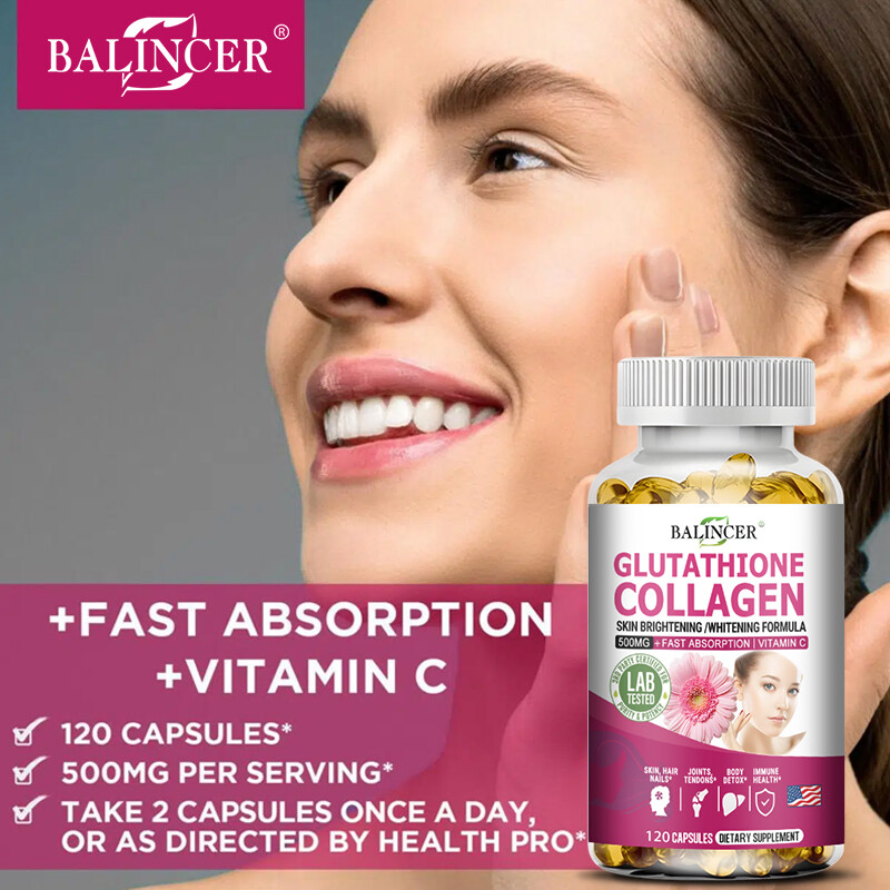 Premium Glutathione Collagen With Vitamin C Whitening-120 Capsules