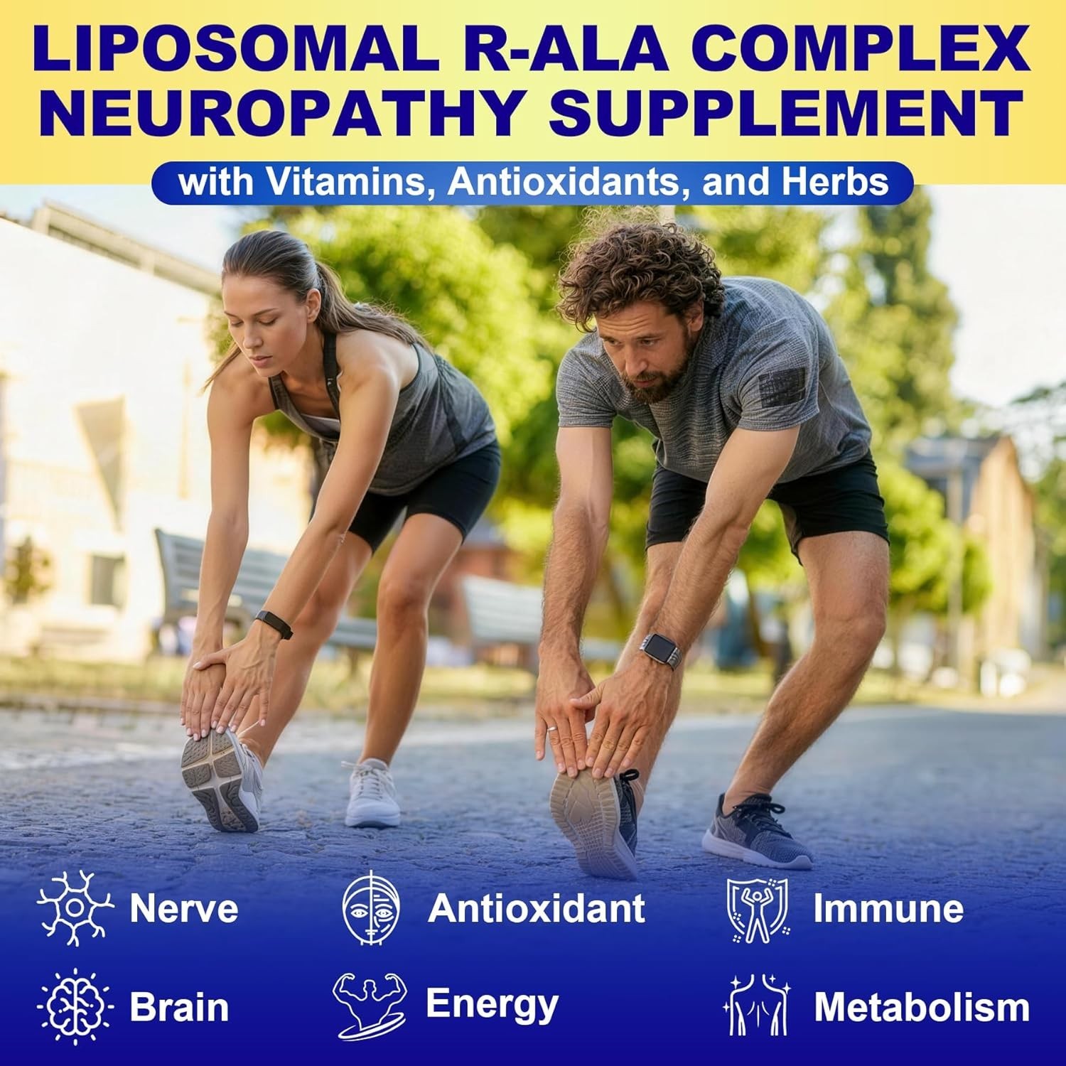 28in1 R Alpha Lipoic Acid 1400mg Neuropathy Supplements for Energy, 120 Capsules