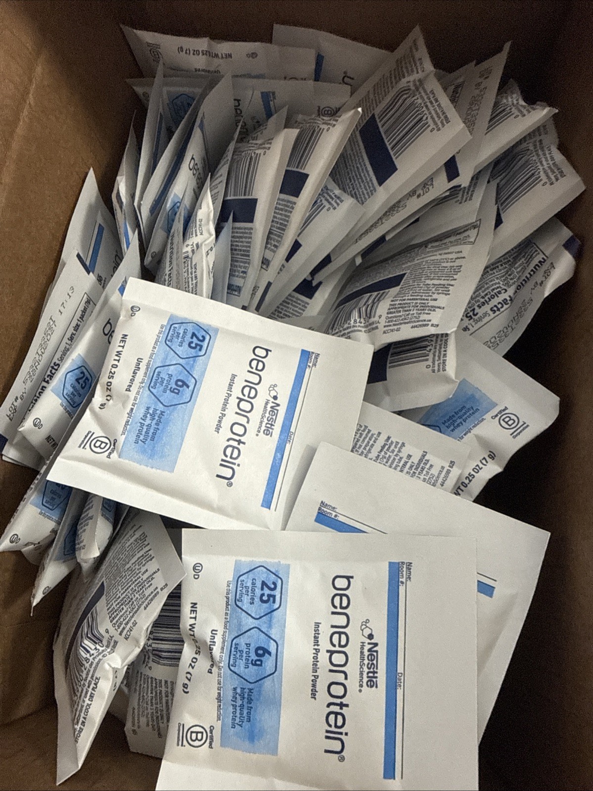 Nestle Beneprotein Instant Protein Powder Packets Unflavored, 0.25 OZ – 75 Count
