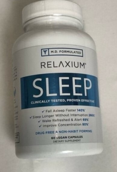 Relaxium Natural Sleep Aid Non-Habit Forming Supplement for Longer Sleep 60 Caps